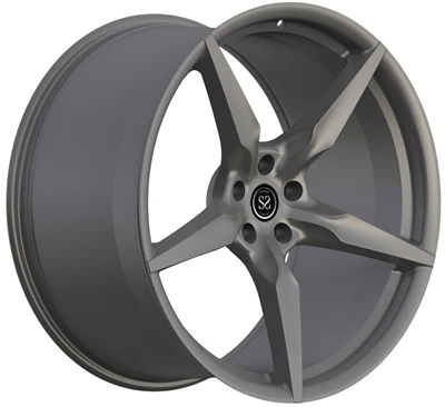 Jante forjate personalizate gri satinat 21x9 și 22x12 pentru Ferrari F8