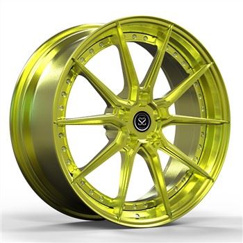 Lamborghini Urus Perie de aur 2-PC forjate jante din aliaj 5x120 eșalonate 21 și 22 inci